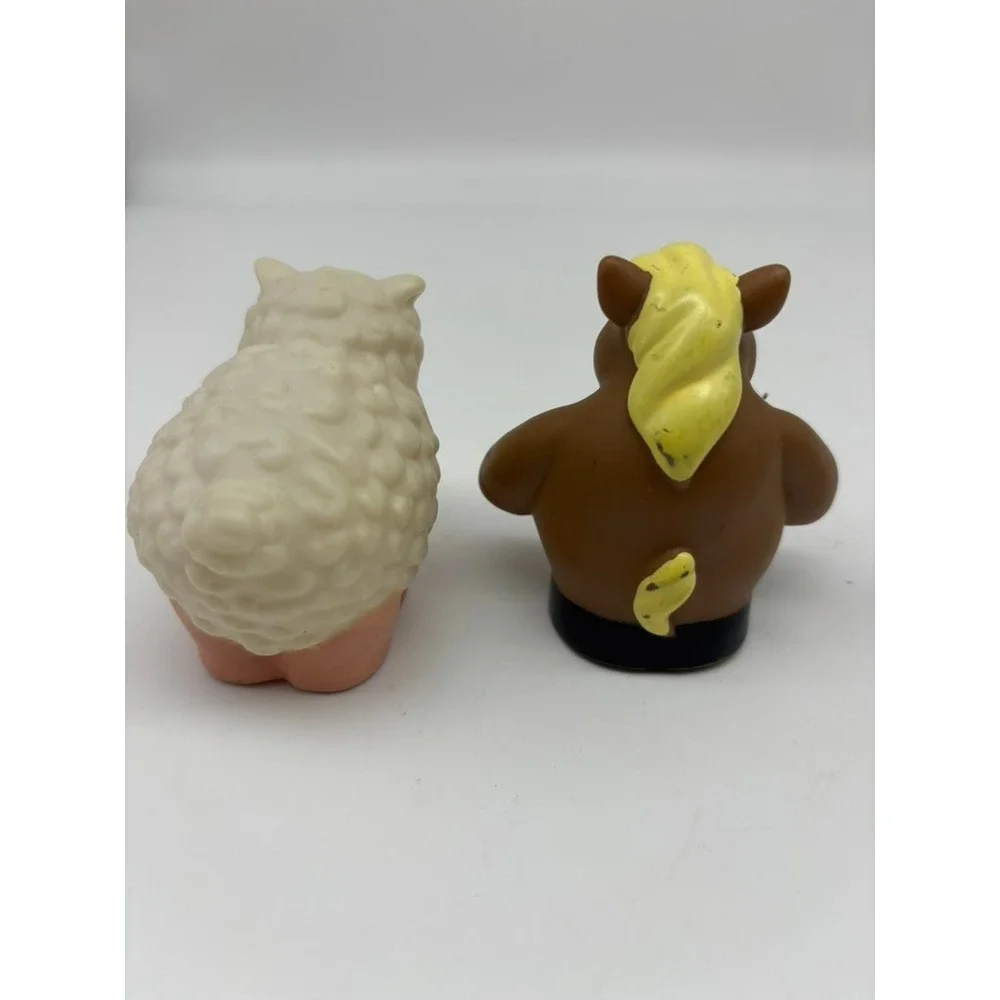 John Deer Toy Figures Farm Animal Lot 4pc Horse Sheep Pig Lamb